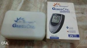Gray And Black Dr. Morepen Gluco One Glucometer With Box