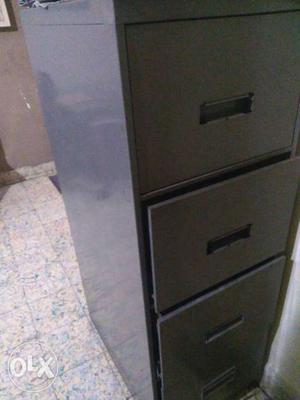 Gray Metal 3-drawer File Cabinet
