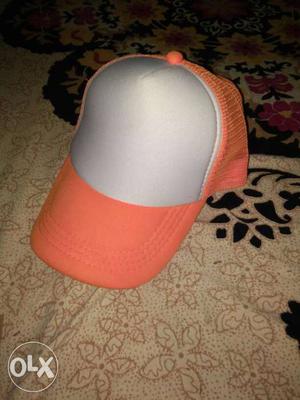 Grey And Orange Tracker Cap