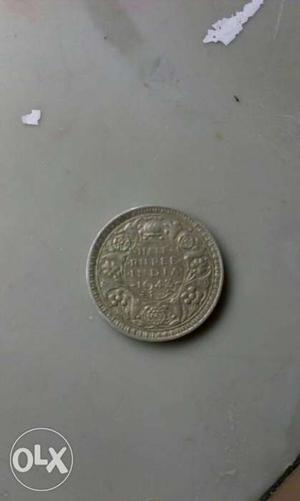 Indian old hafe anna coin