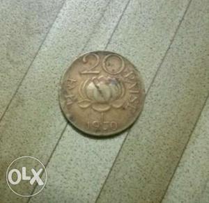 It is a original 20 paisa coin from  In very