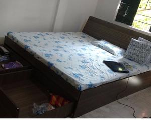 King Size double Bed With Full Storage & Mattress