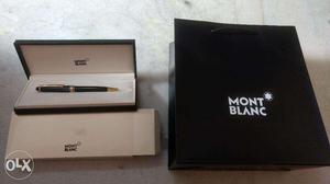 Mont Blanc brand new Ballpoint Pen Black with Gold plated