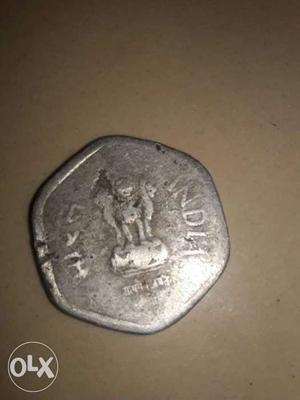Old Indian currency 20 paise