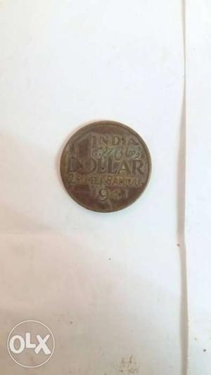 Old Indian dollar of British government