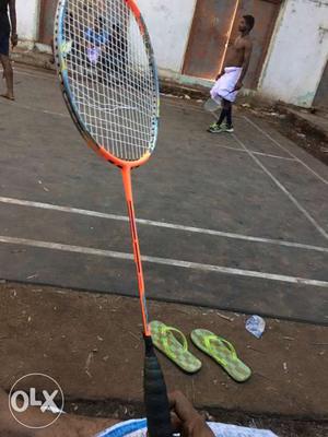 Orange And Black Badminton Racket