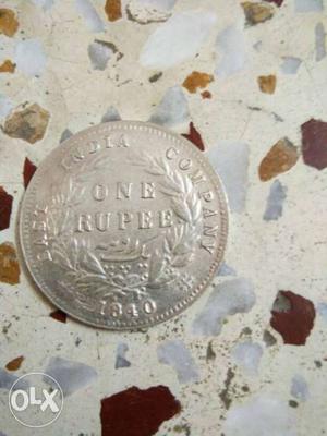 Original East India Silver coin of year  for