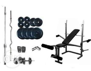 Protoner gym bench with 50+ kg weights two