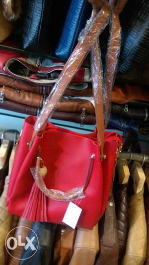 Red And Brown Satchel