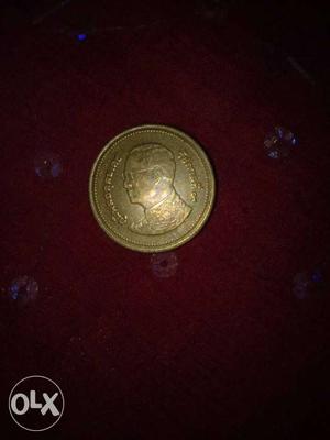 Round Gold Thai Coin