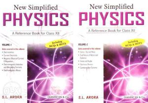 SL Arora 12th CBSE physics both volumes lowest