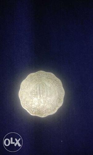 Silver 10 Scalloped Coin