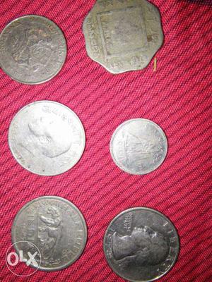 Six Nickel Coins