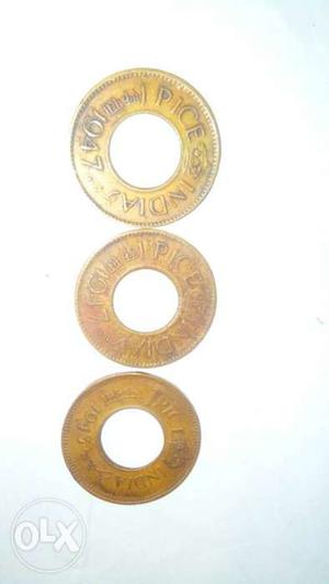 Three Copper Chin Coins