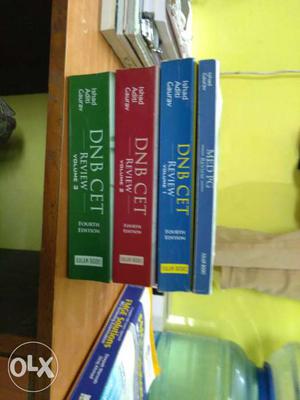 Three DNB CET Books plus 1 med plus review (all kalam books)