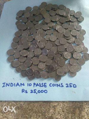 Two Hundred Fifty 10 Indian Paise Coin