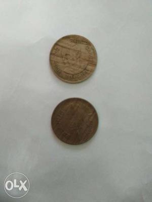 Two Round Copper Coins