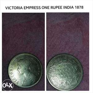 Victoria Empress 1 Rupee India  Coin Collage