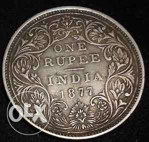 Victoria impress  one rupee coin