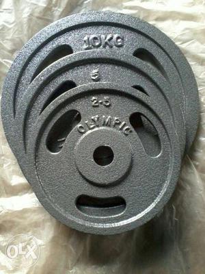 Weight Plates Rs. 100.per kg with powdercoted