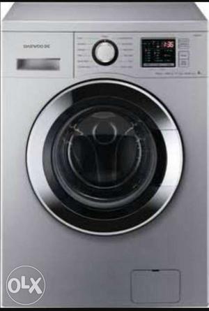 Gray Front-load Clothes Washer