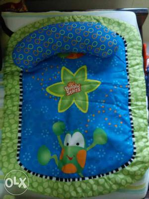 Baby's Blue And Green Bright Starts Diaper Changing Pad It