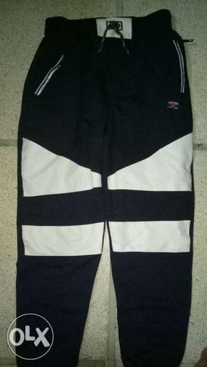 Black And White Windbreaker Pants