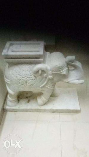 Carved marble elephant two numbers