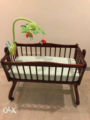 Cherry colour Baby cot wooden