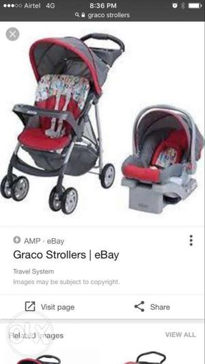 Gracco stroller with car seat, excellent