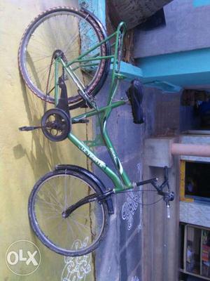 Green Step Through-frame Bike