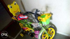 Kid's Yellow And Green Bicycle