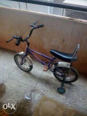 Purple And Black Banana Seat Bicycle