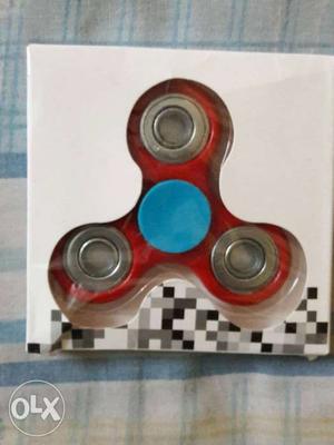 Red Fidget Tri-spinner In Box