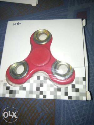 Red Tri-hand Spinner In Box