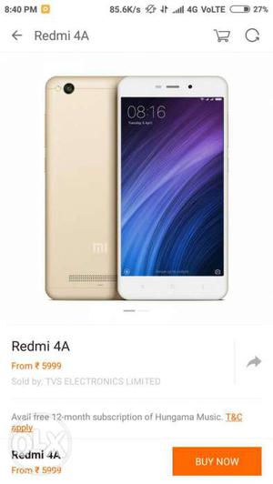 Sealed pack redmi 4a available