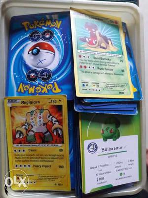 Small Box Full Of Pokemon Trading Cards.