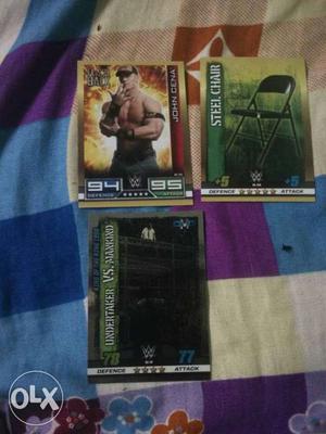 Three WWE Superstar Trading Cards