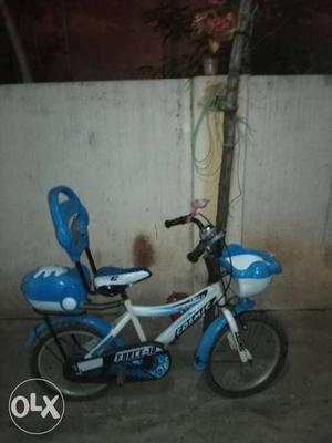 Toddler's White, Black And Blue Bicycle