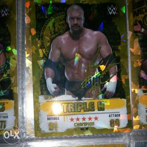 Tripel-H gold champion card