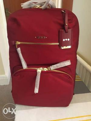 Tumi Voyageur Halle Backpack Brand New in Crimson Red colour