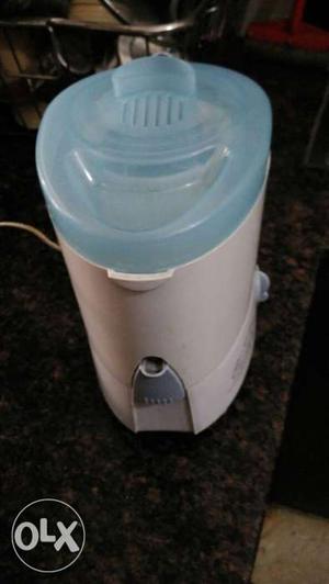 White And Teal Diaper Pail