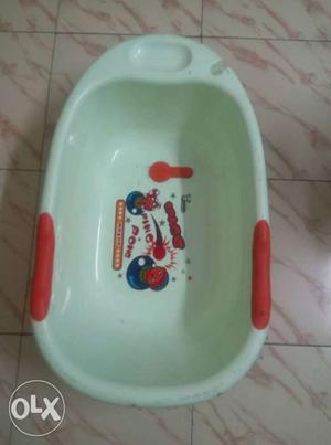 Without use quite new baby bathing tub.hard