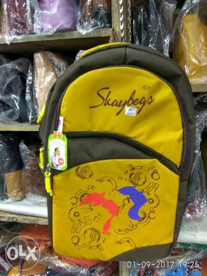 Yellow And Gray Skaybegs Backpack