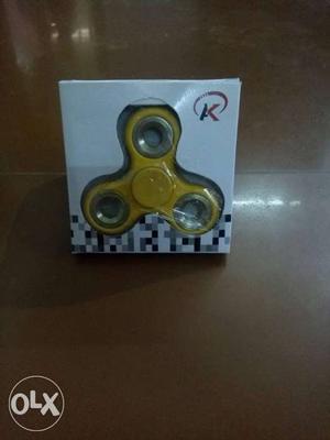 Yellow Tri-hand Spinner In Box
