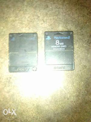2 memory cards ps2 good condition memory cards