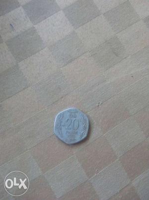 20 Silver Rupee Coin