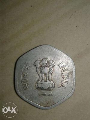 20 paise, indian coin 