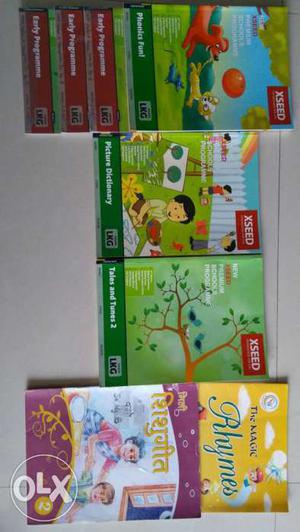 A set of Junior kg books, with wrkbooksin best