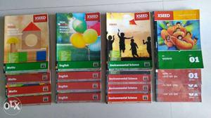 A set of std1 books with 3 wrkbooks of 4 subjects